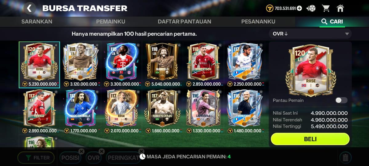 LB Terbaik di FC Mobile 26