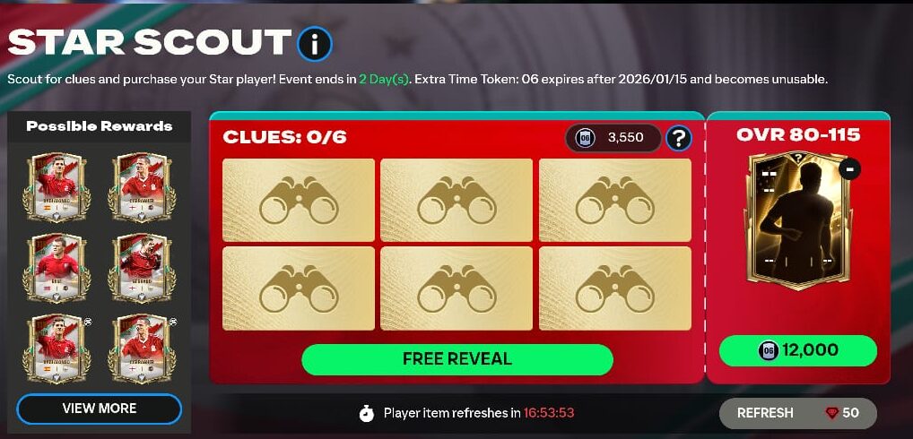 Cara Cerdas Mendapatkan Pemain OVR Tinggi Lewat Fitur Star Scout di FC Mobile 26