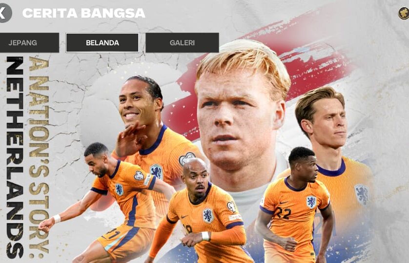 Jawaban Momen Oranje Event A Nation’s Story: Netherlands FC Mobile