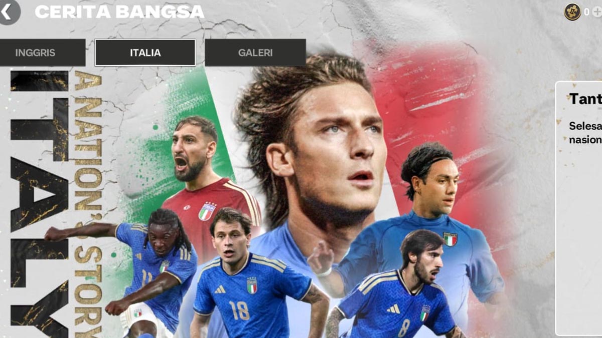 Panduan A Nation’s Story: Italy di FC Mobile